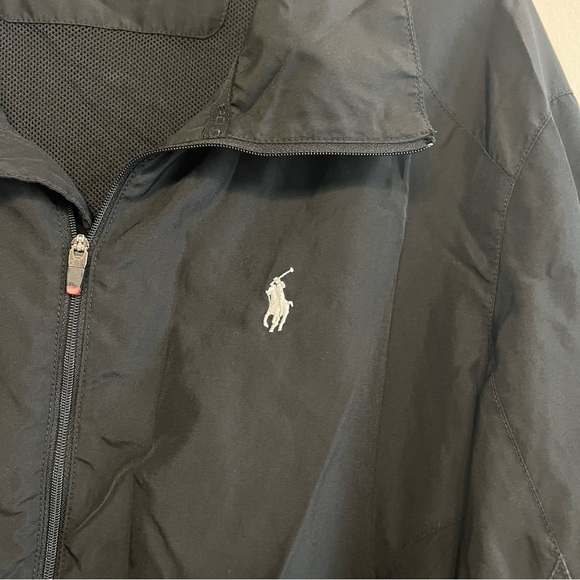 Polo by Ralph Lauren Large Pony Image Mens Medium Vintage Black Windbreaker - Picture 10 of 12